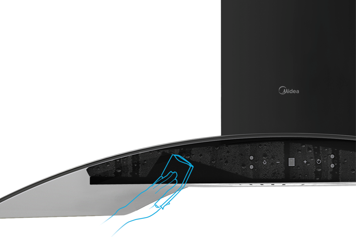 ELEGANT BLACK GLASS, WIPE TO GET GLOSS