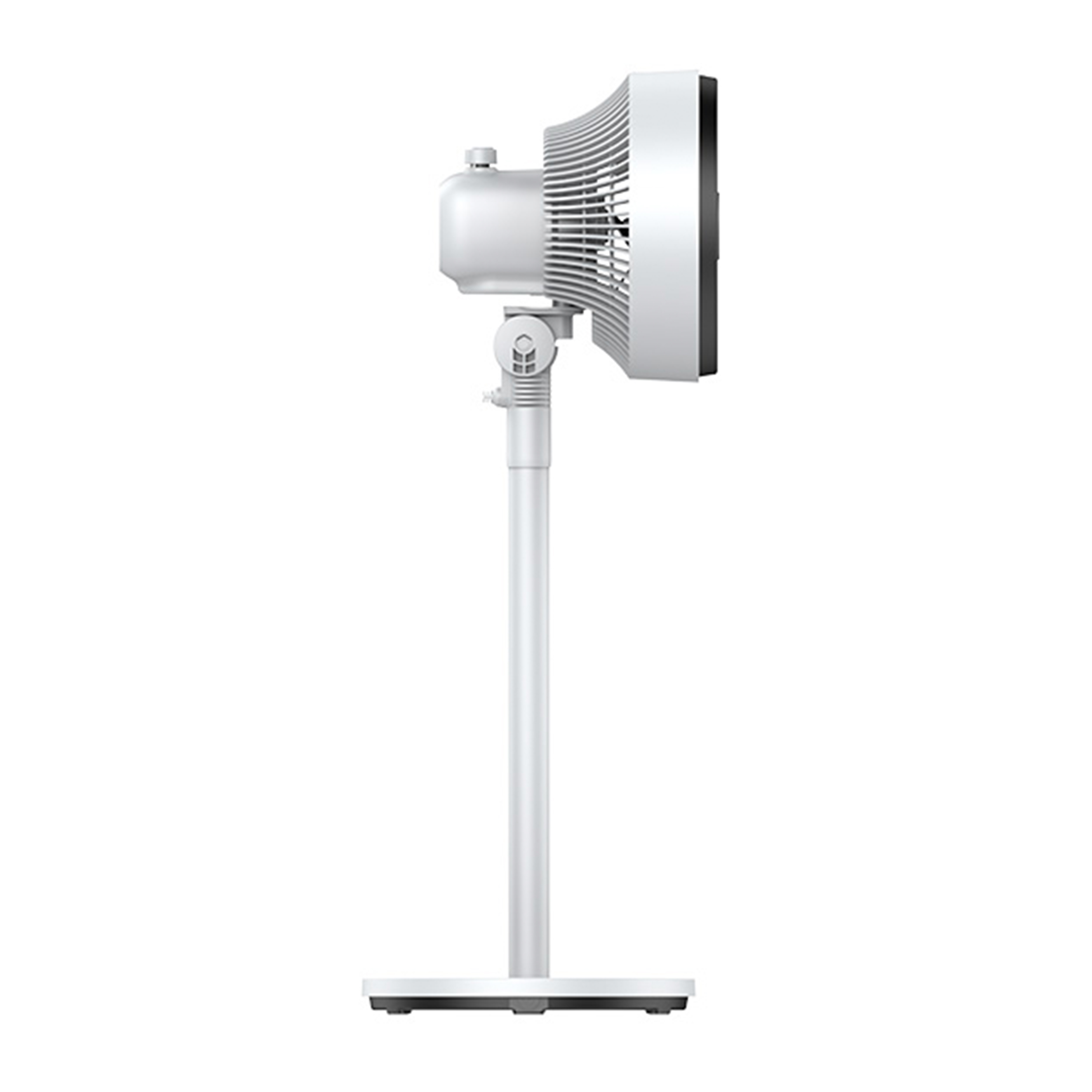 Midea 7" Air Circulator side view, showcasing its compact form factor and portable design