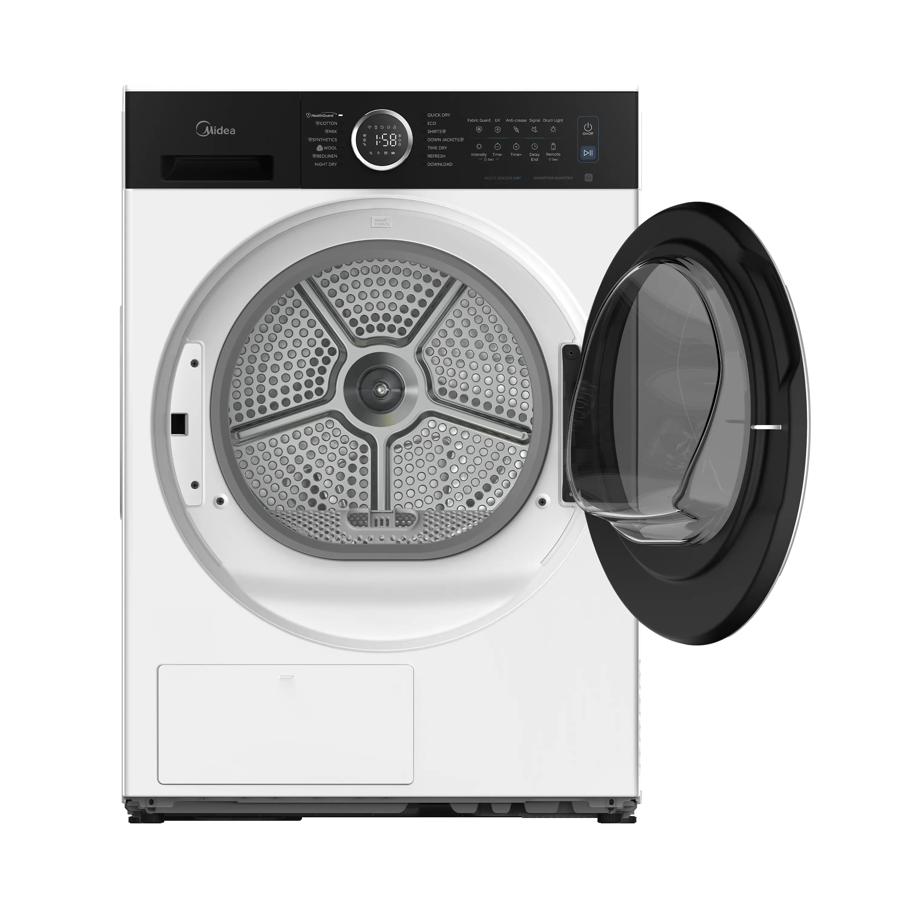 Midea-Laundry-Tumble-Dryer-Non-Series-Multiple-Product-Product-Image-MD205-Front-open-the-door-1