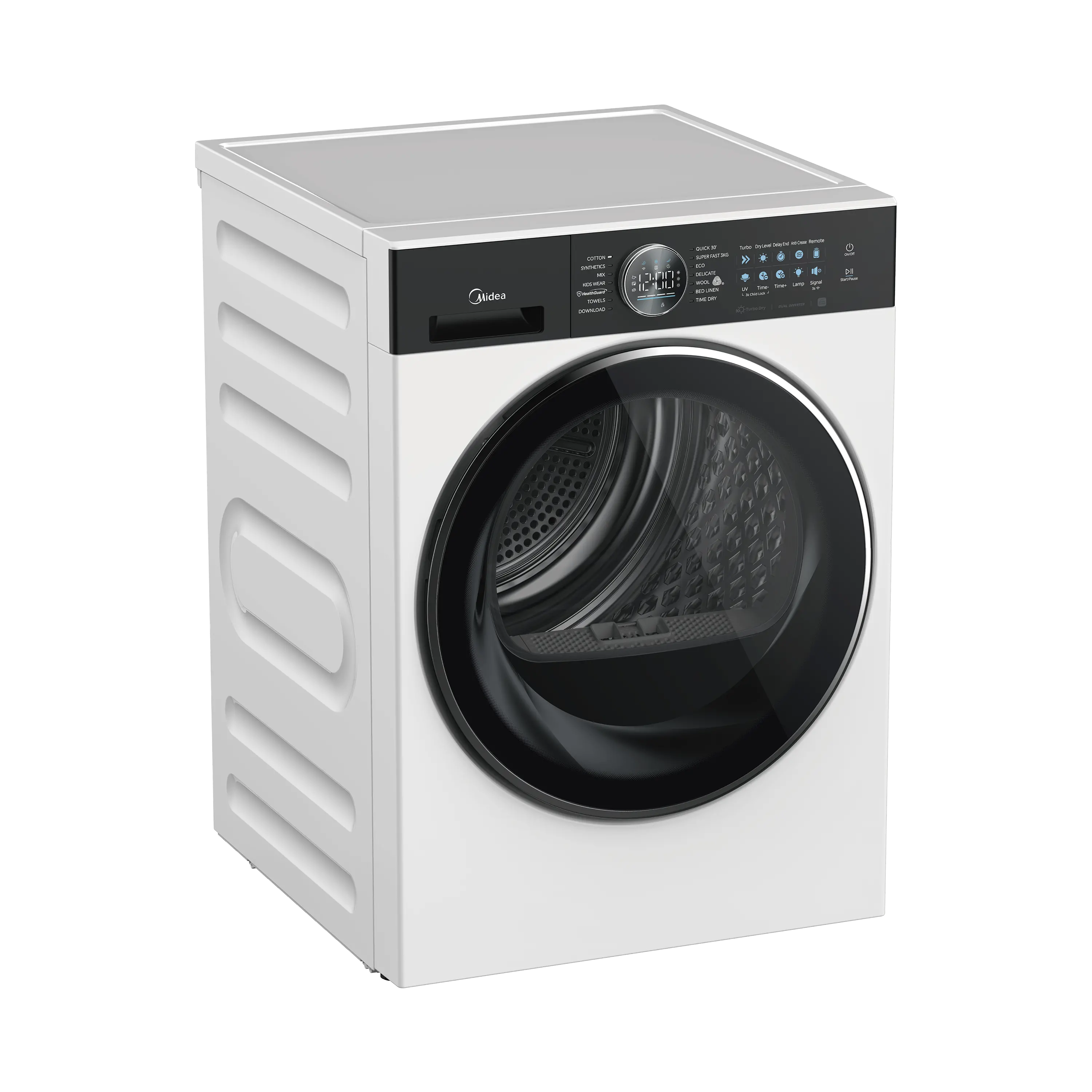 Midea-Laundry-Tumble-Dryer-MD210-Heat-Pump-Dryer-Product-Image-5-Left-squint-