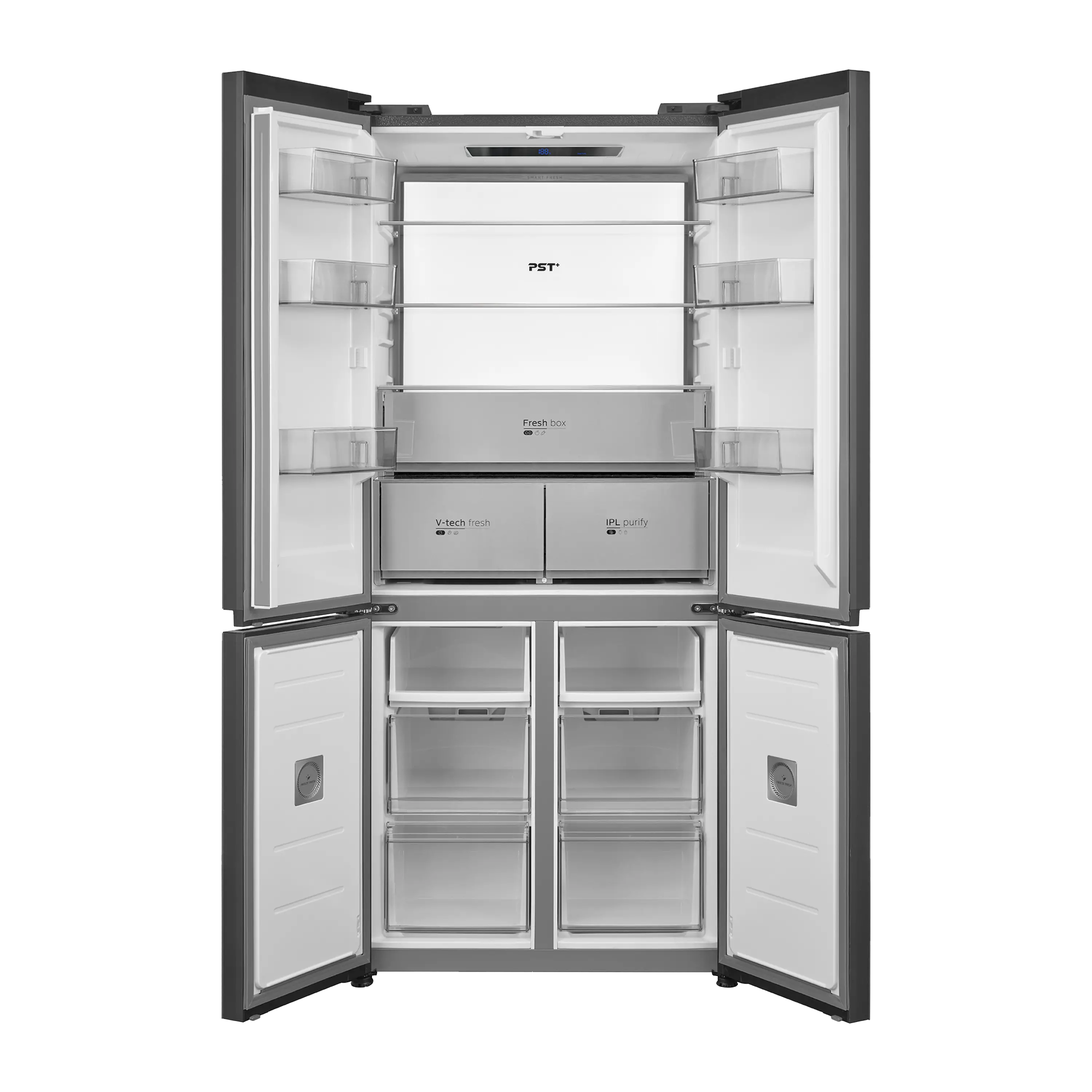 Midea-Refrigerator-Multi-door-Non-Series-CE-BCD527WX-JT-Product-Image-4-527钻影灰-正面开空e35a039