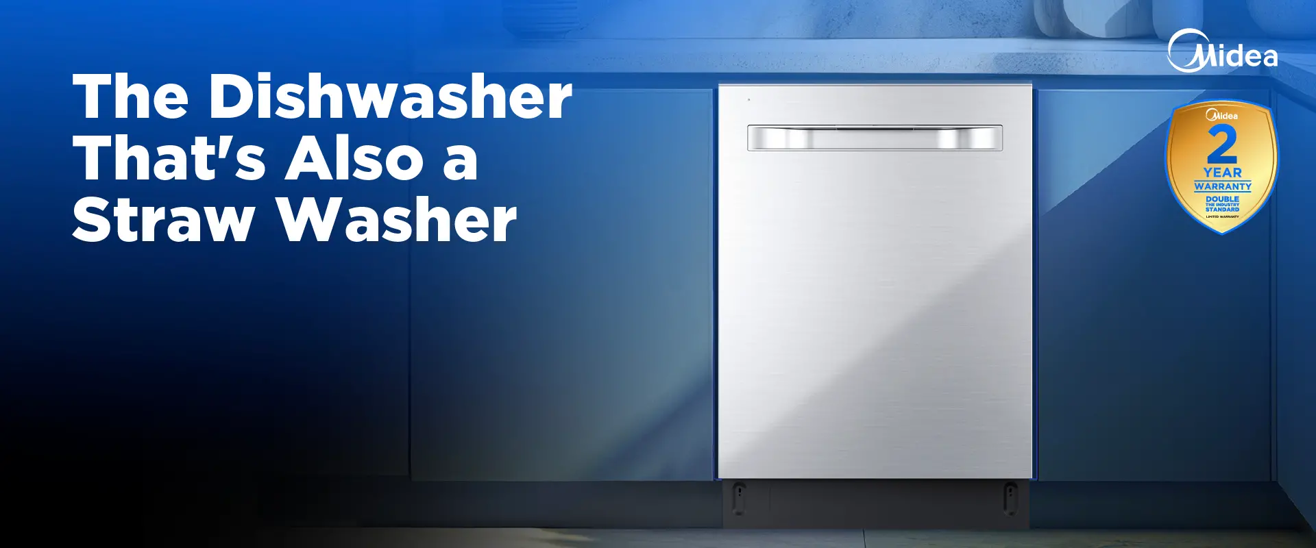 Midea 24" top control dishwasher with STRAWash™