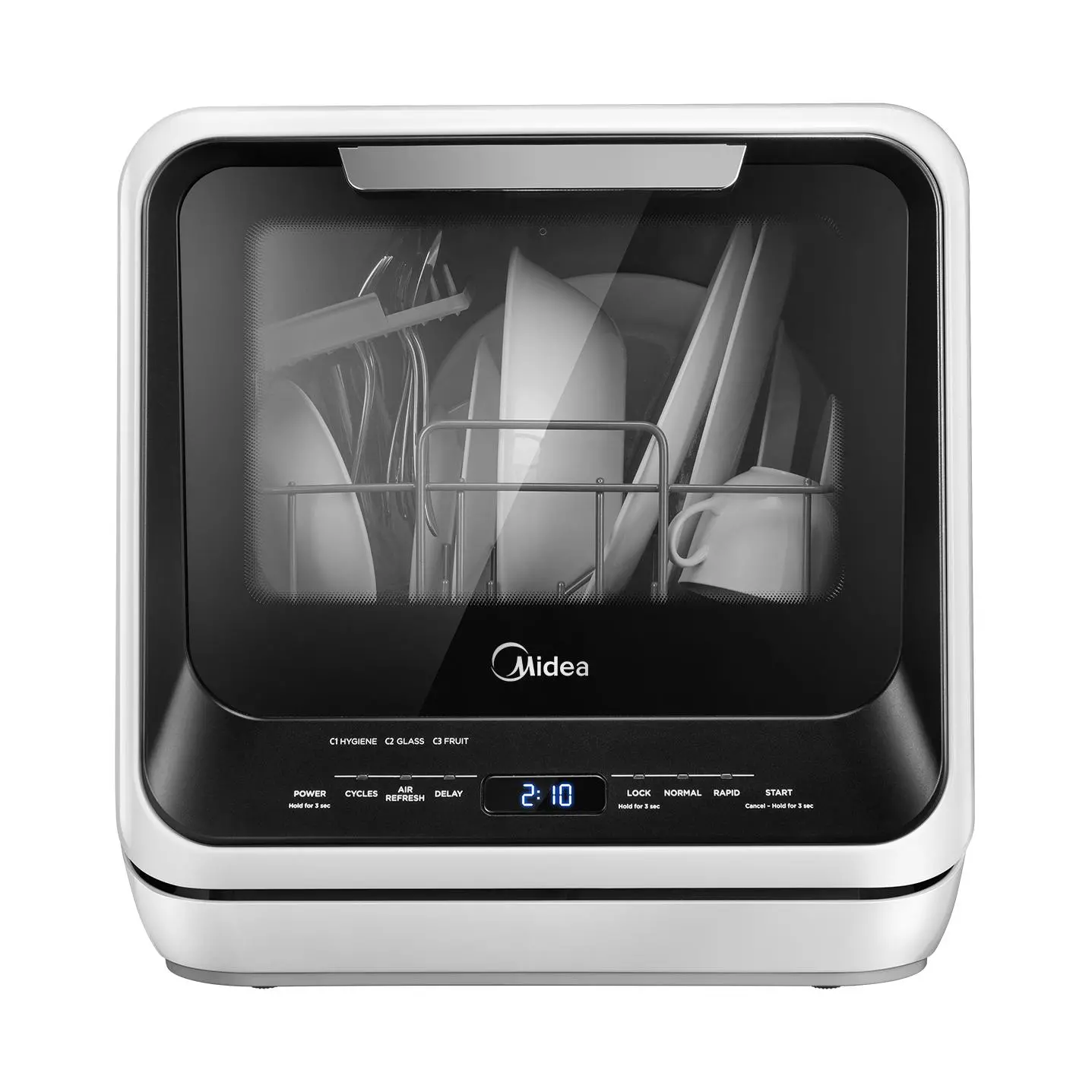 Midea Portable Countertop Dishwasher black