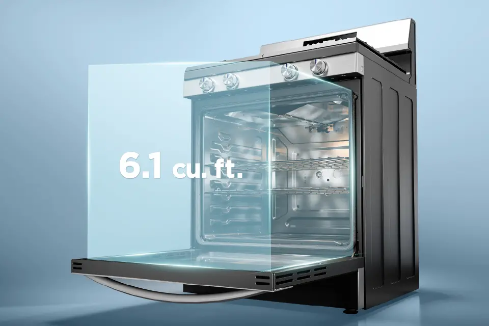 Spacious 6.1 cu. ft. Oven