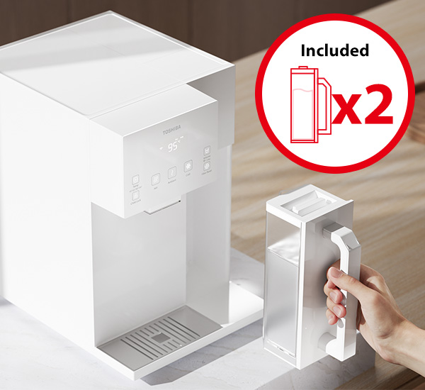 2 Pcs of Detachable Purified Water Tank