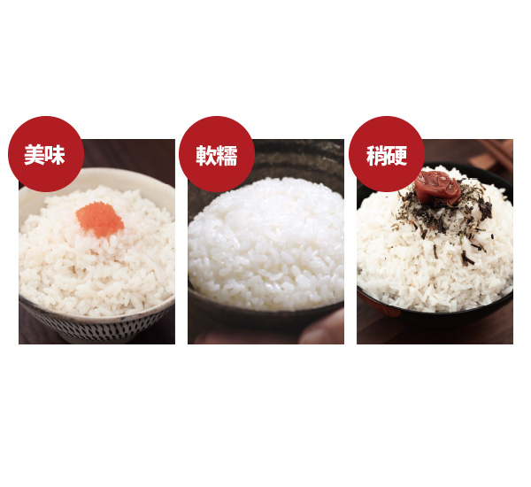 3 Rice Texture Options