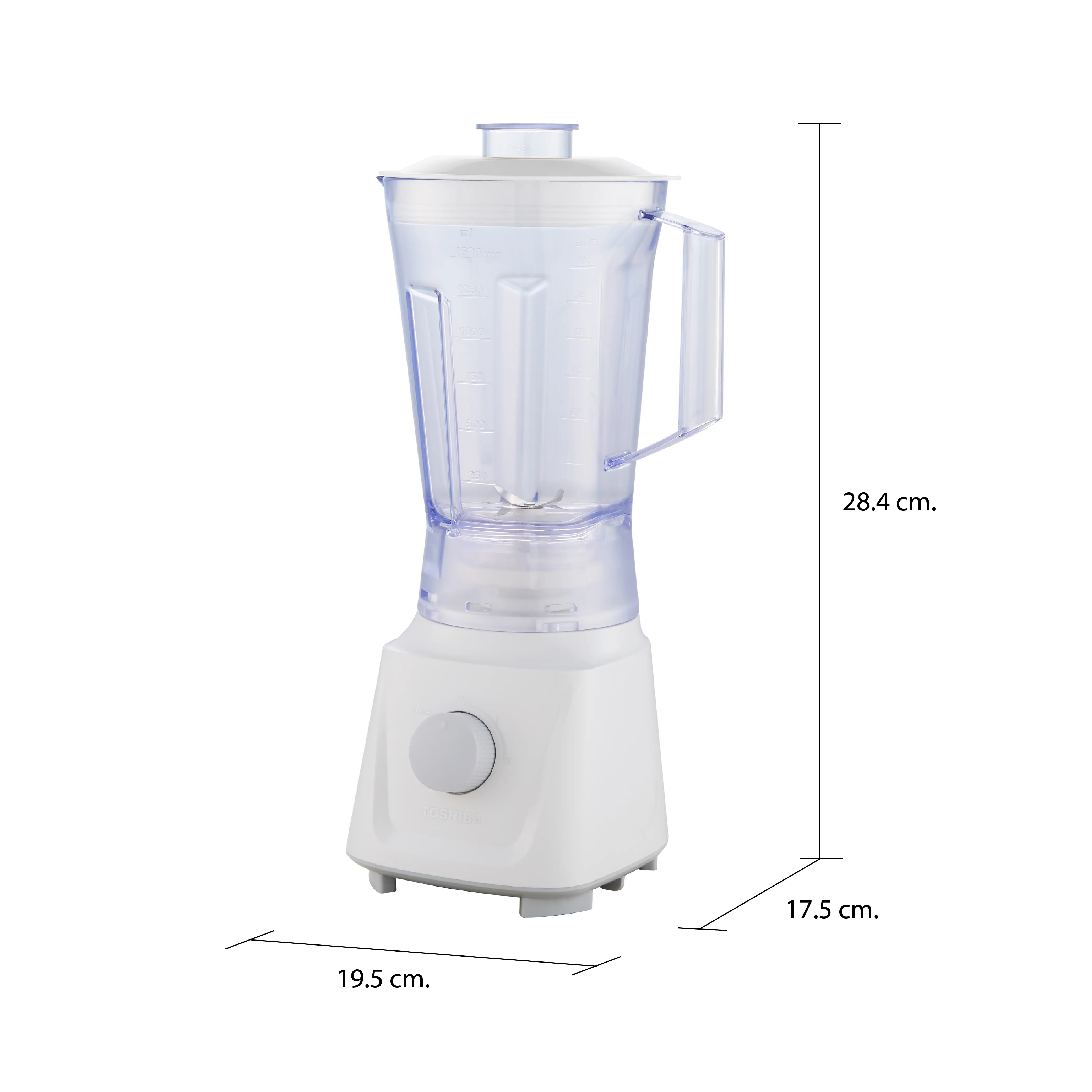 ขนาดและมิติ เครื่องปั่นอเนกประสงค์ 1.5 ลิตร โตชิบา รุ่น BL-T60C