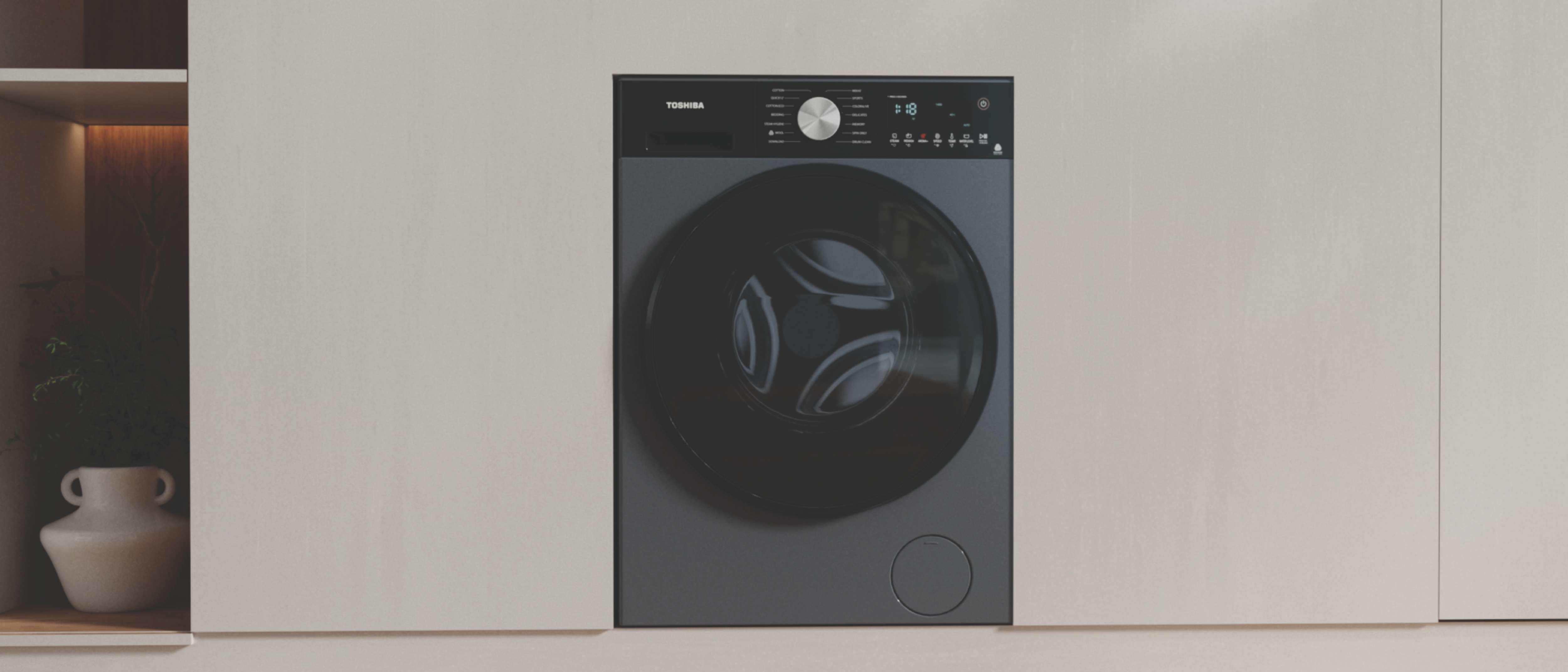 วิดีโอ เครื่องซักผ้าฝาหน้า 13 กก. โตชิบา รุ่น TW-T33B140UWT(WS)