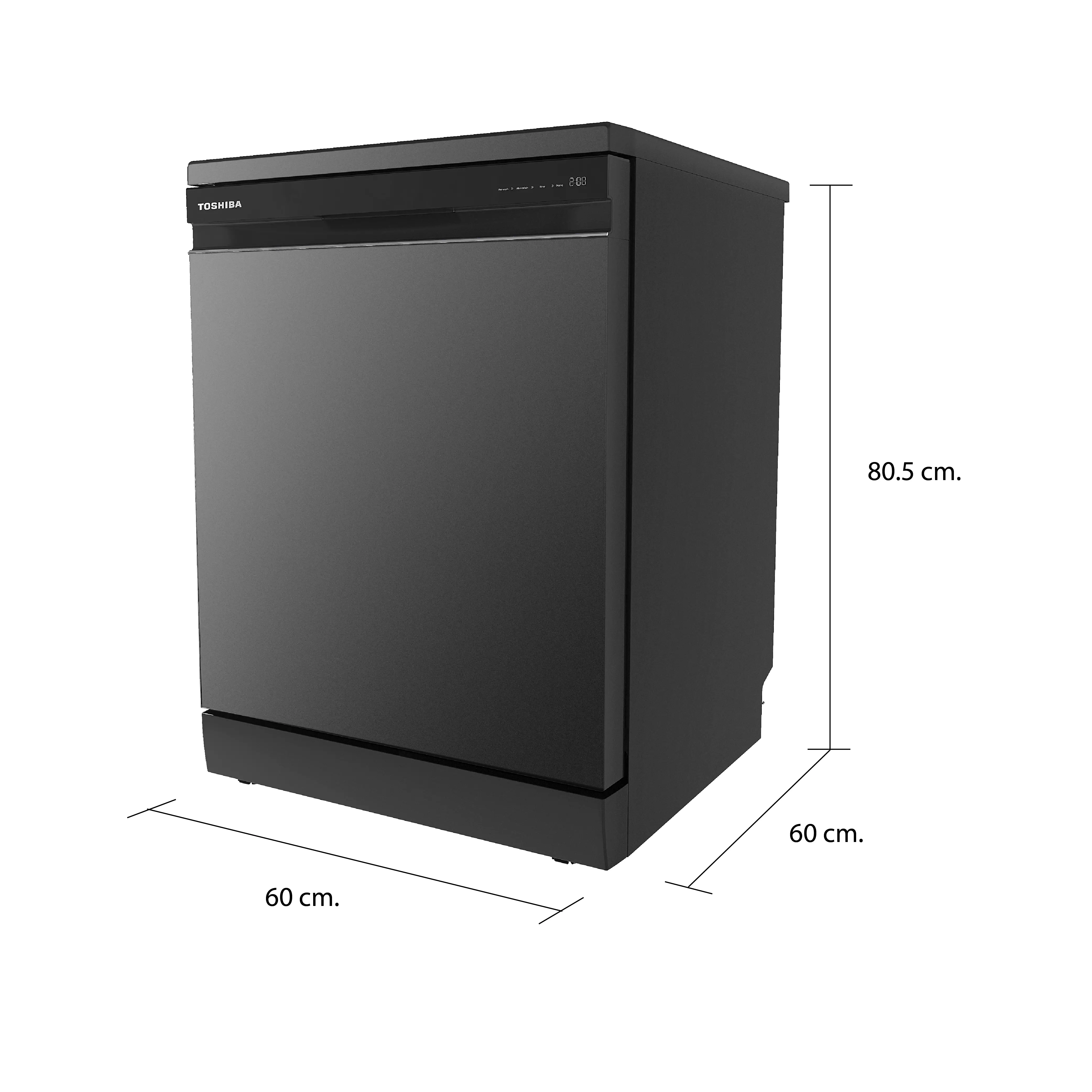 ขนาดและมิติ เครื่องล้างจาน แบบตั้งพื้น โตชิบา รุ่น DW-15F6(G)-TH