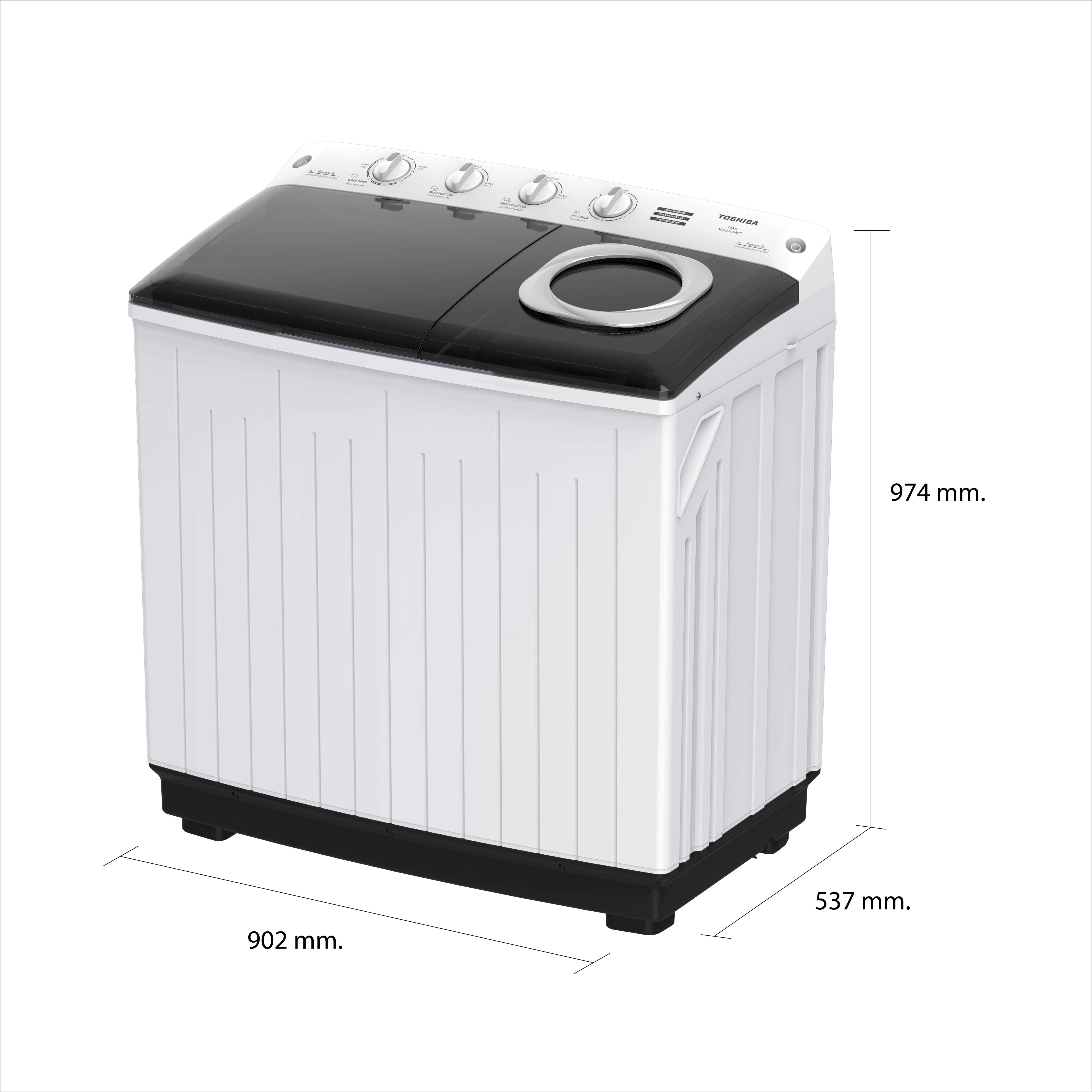 เครื่องซักผ้า 2 ถัง 13 กก. โตชิบา รุ่น VH-J140MT
