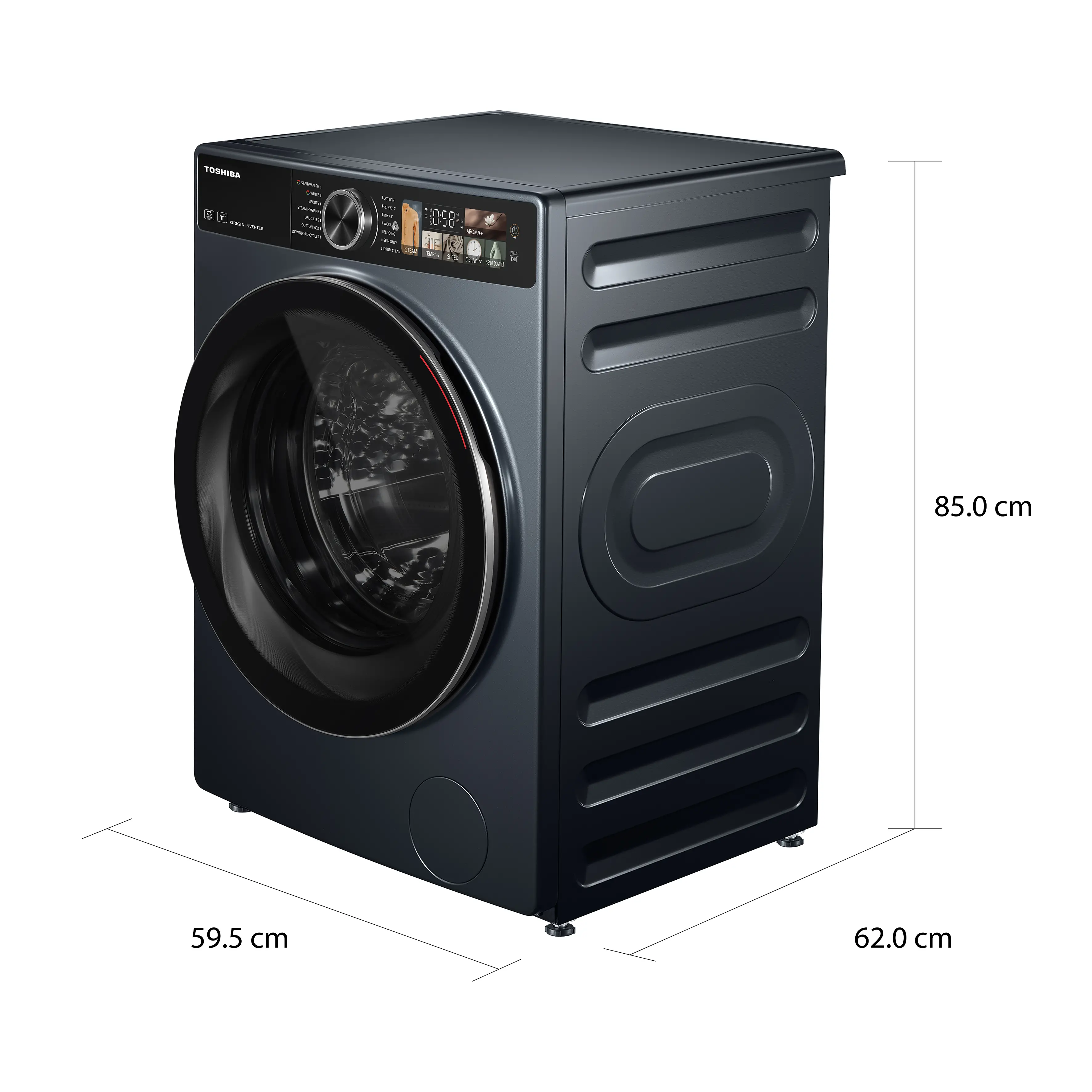 เครื่องซักผ้าฝาหน้า 13 กก. โตชิบา รุ่น TW-T25BZP140MWT(MG)