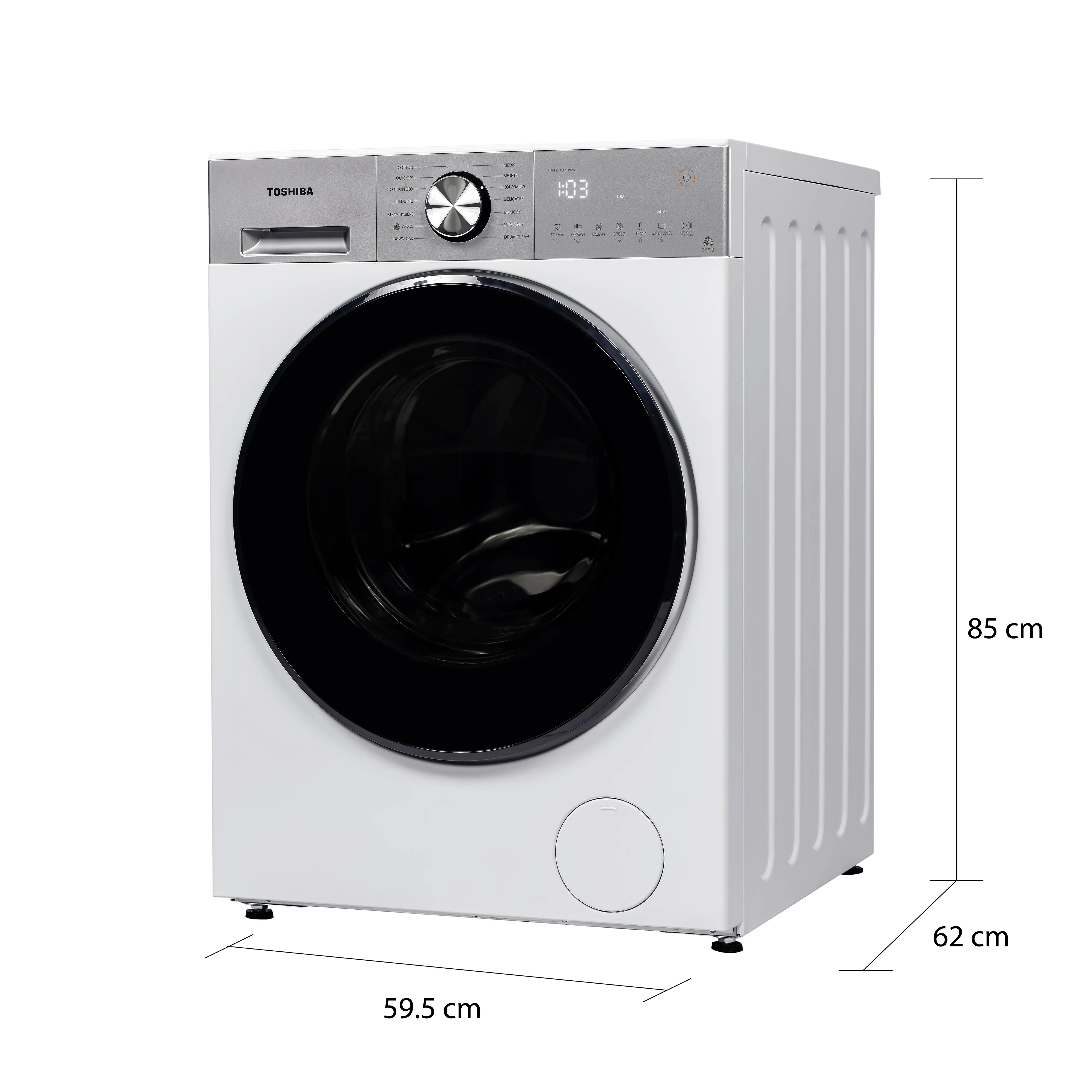 เครื่องซักผ้าฝาหน้า 13 กก. โตชิบา รุ่น TW-T33B140UWT(WS)