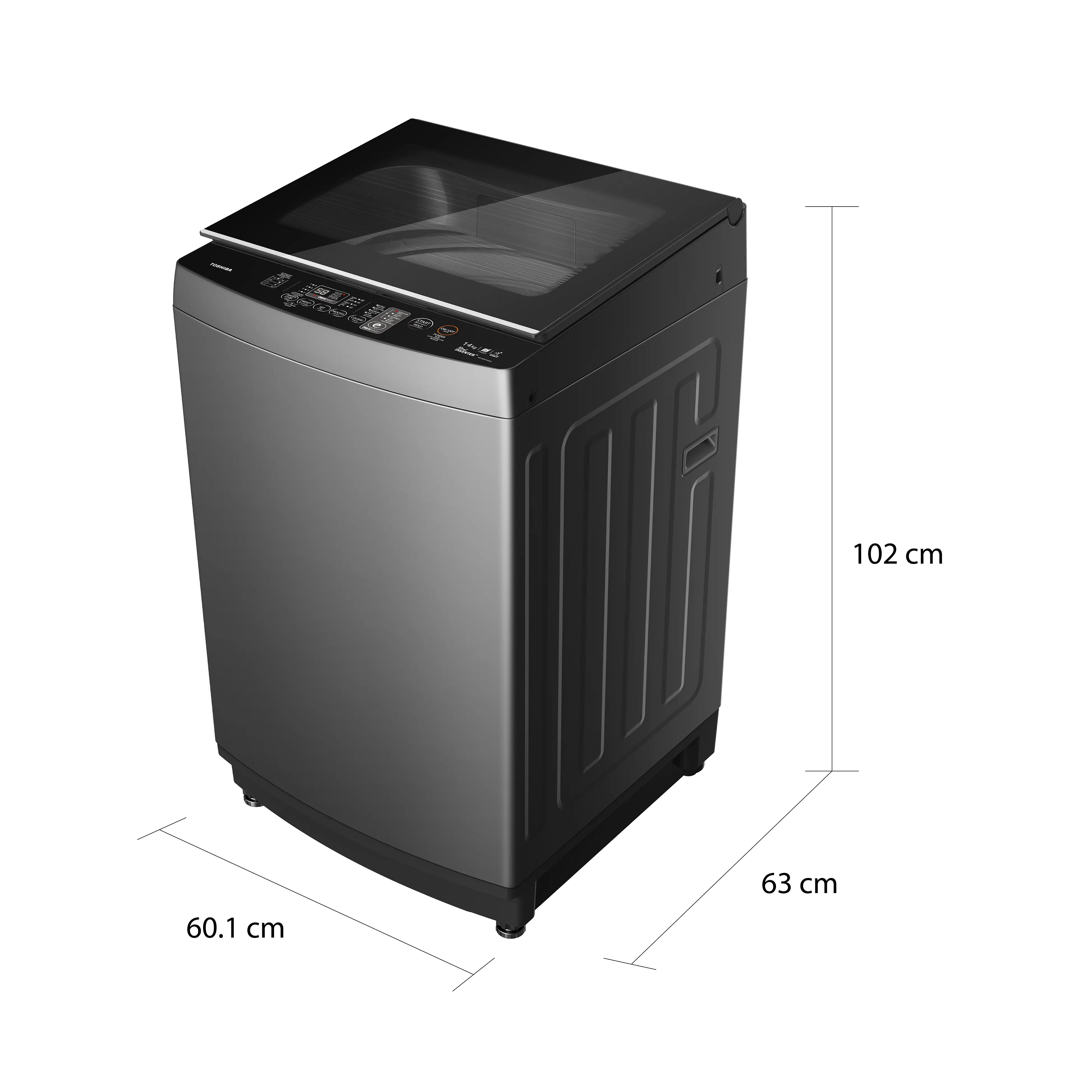 เครื่องซักผ้าฝาบน 14 กก. โตชิบา รุ่น AW-DUM1500LT(HH)