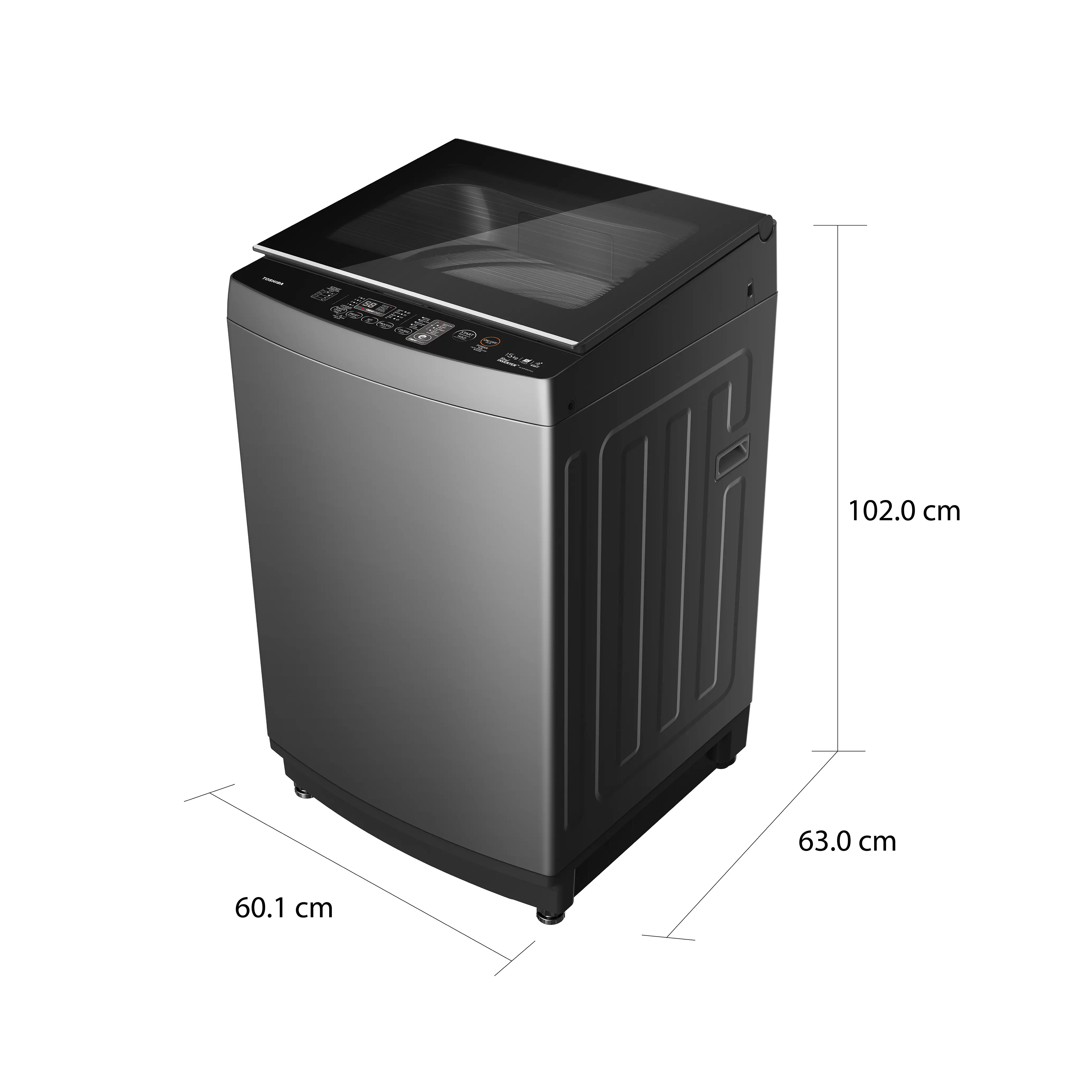 เครื่องซักผ้าฝาบน 15 กก. โตชิบา รุ่น AW-DUM1600LT(HH)