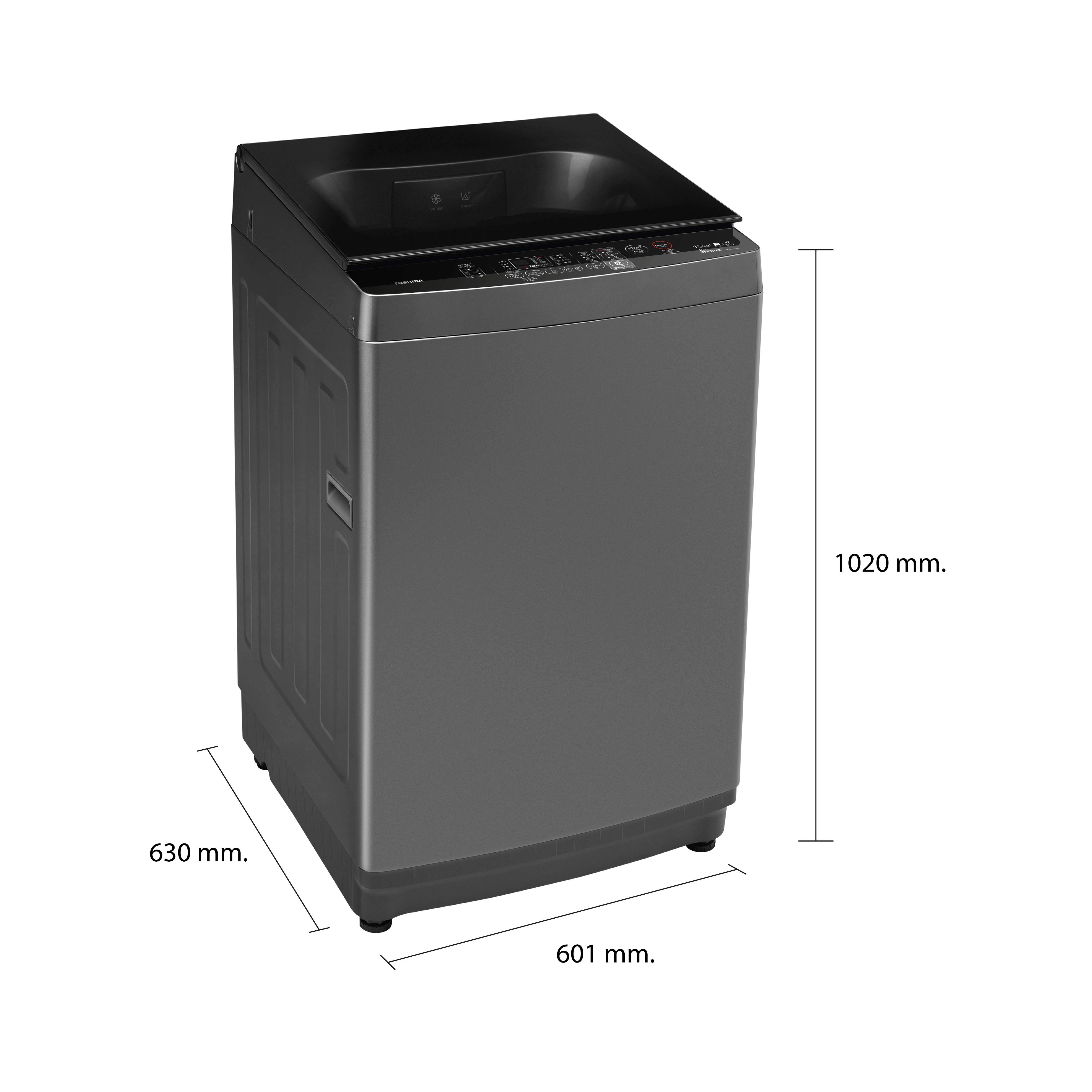 เครื่องซักผ้าฝาบน 15 กก. โตชิบา รุ่น AW-DUM1600LT(SG) PCR