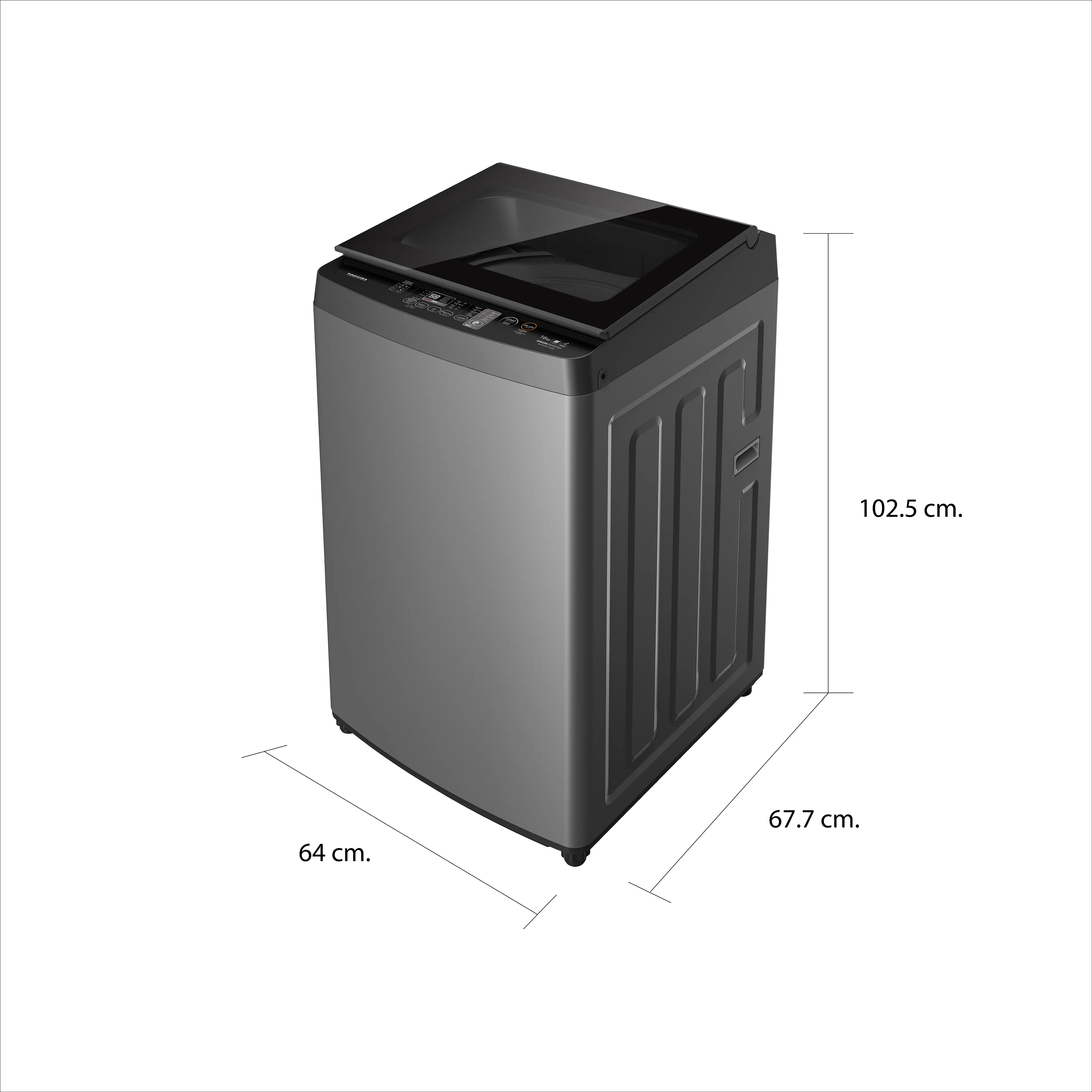 เครื่องซักผ้าฝาบน 16 กก. โตชิบา รุ่น AW-DUN1700MT(SG)