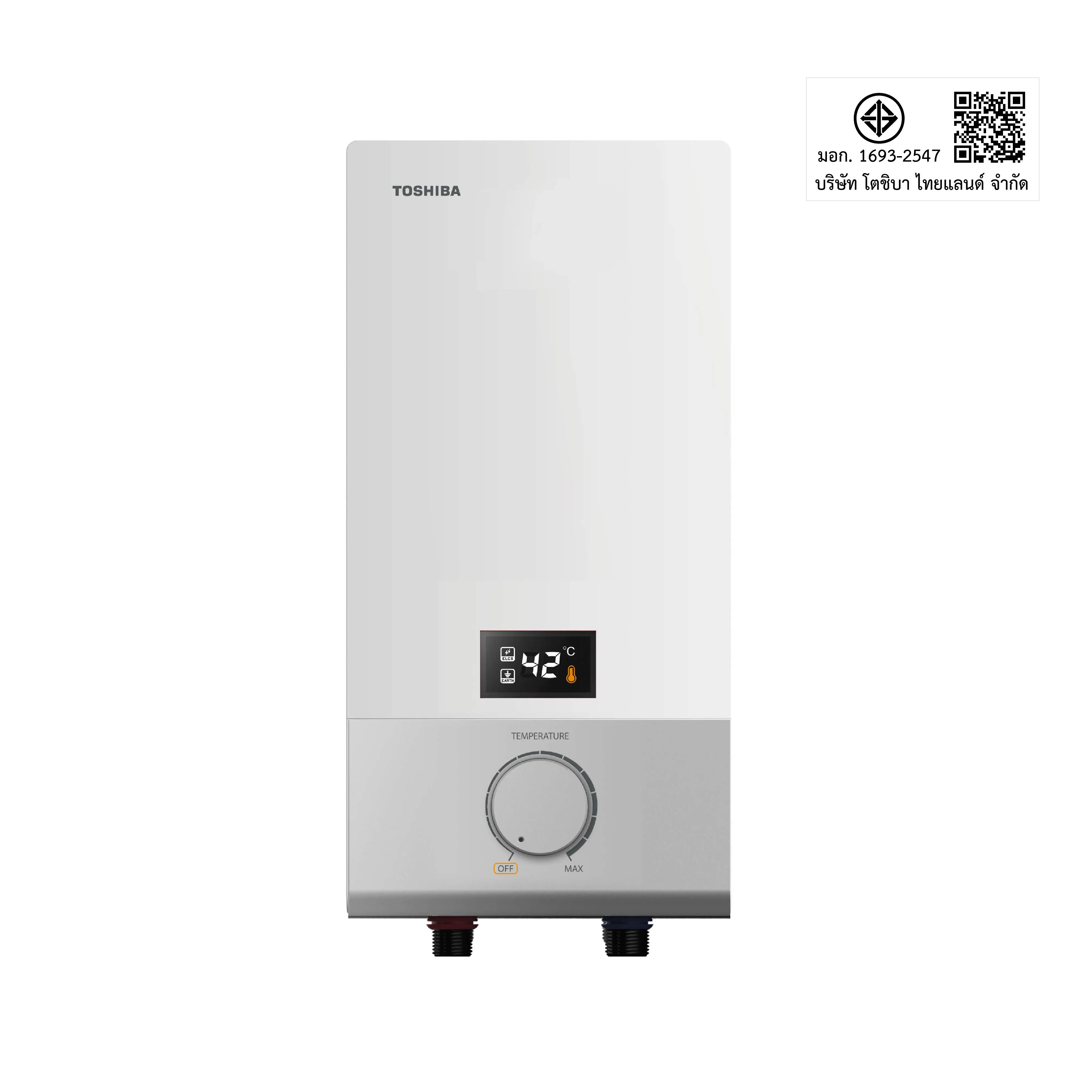 QR code และเครื่องหมาย มอก. เครื่องทำน้ำอุ่น 4500 วัตต์ โตชิบา รุ่น DSK45ES5KW