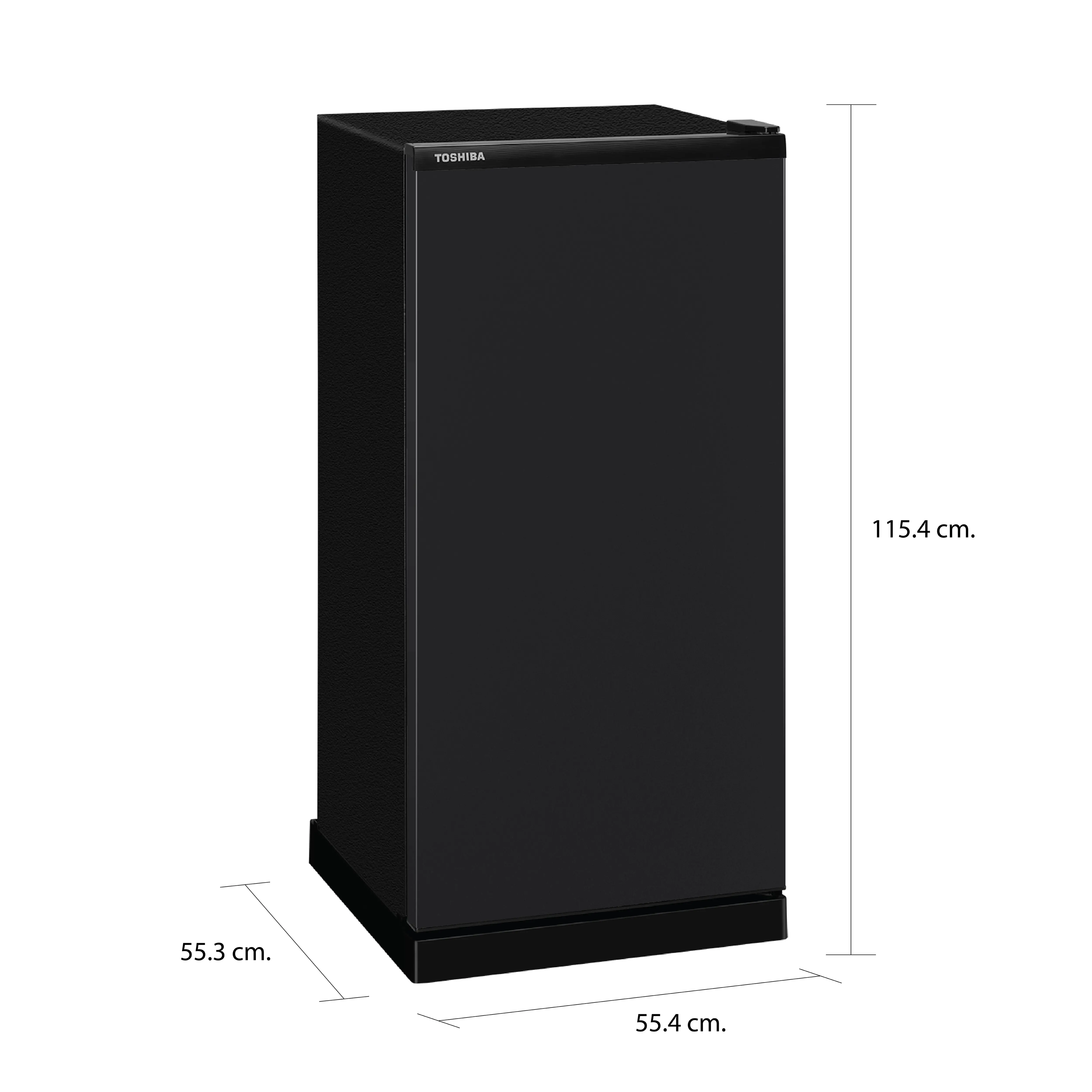 ขนาดและมิติ ตู้เย็น 1 ประตู 6.4 คิว โตชิบา รุ่น GR-C189F-MG