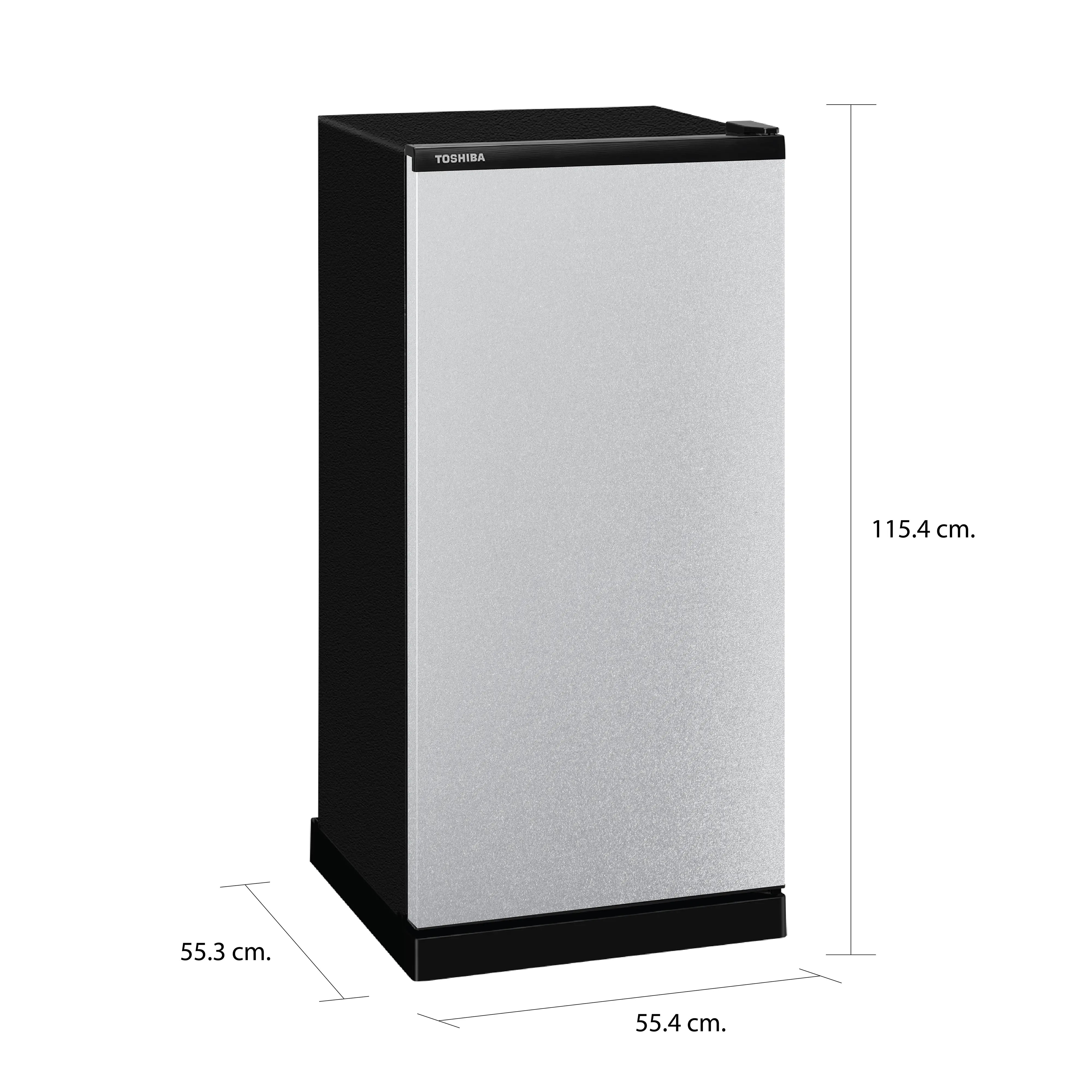 ขนาดและมิติ ตู้เย็น 1 ประตู 6.4 คิว โตชิบา รุ่น GR-C189F-MS