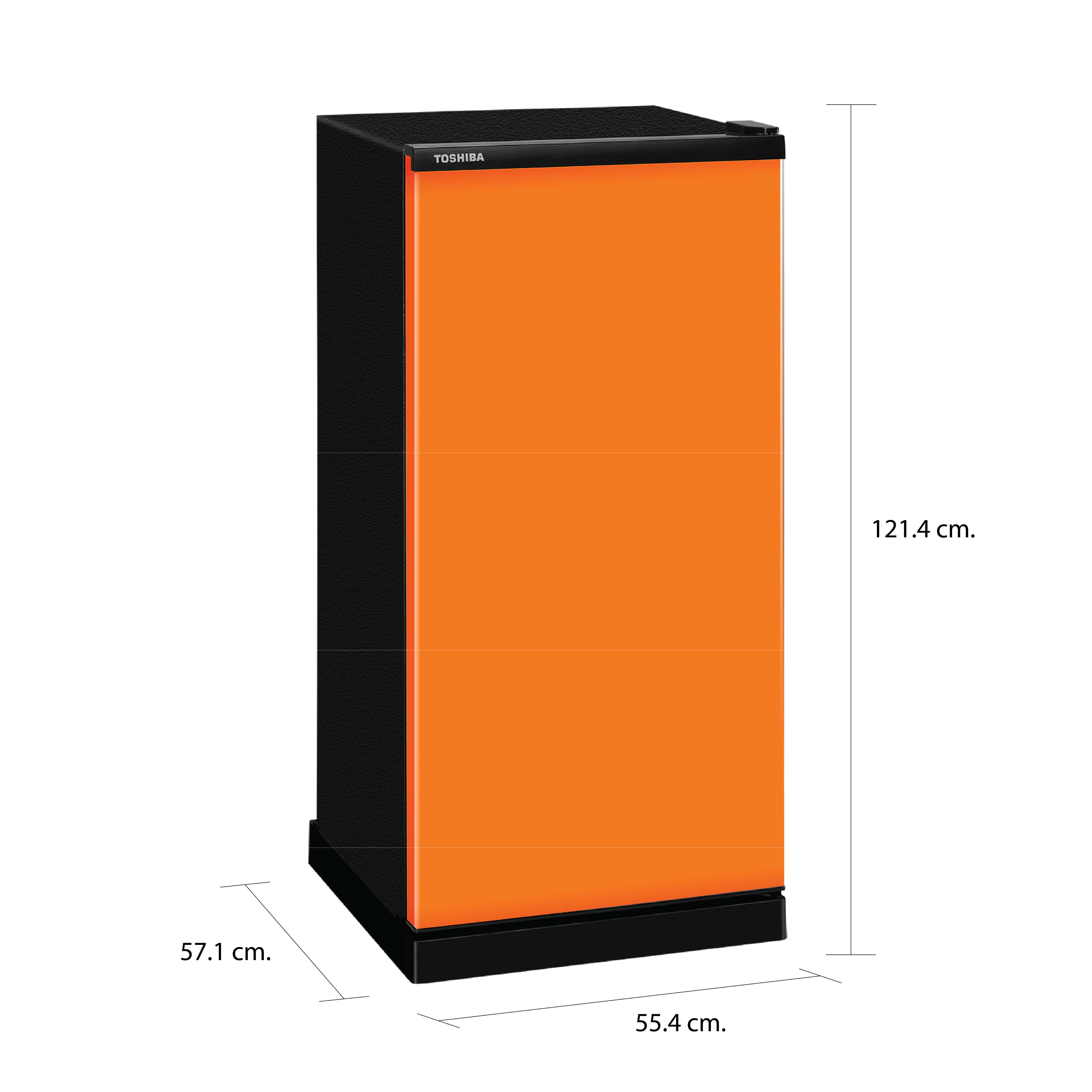 ขนาดและมิติ ตู้เย็น 1 ประตู 6.4 คิว โตชิบา รุ่น GR-W189MO