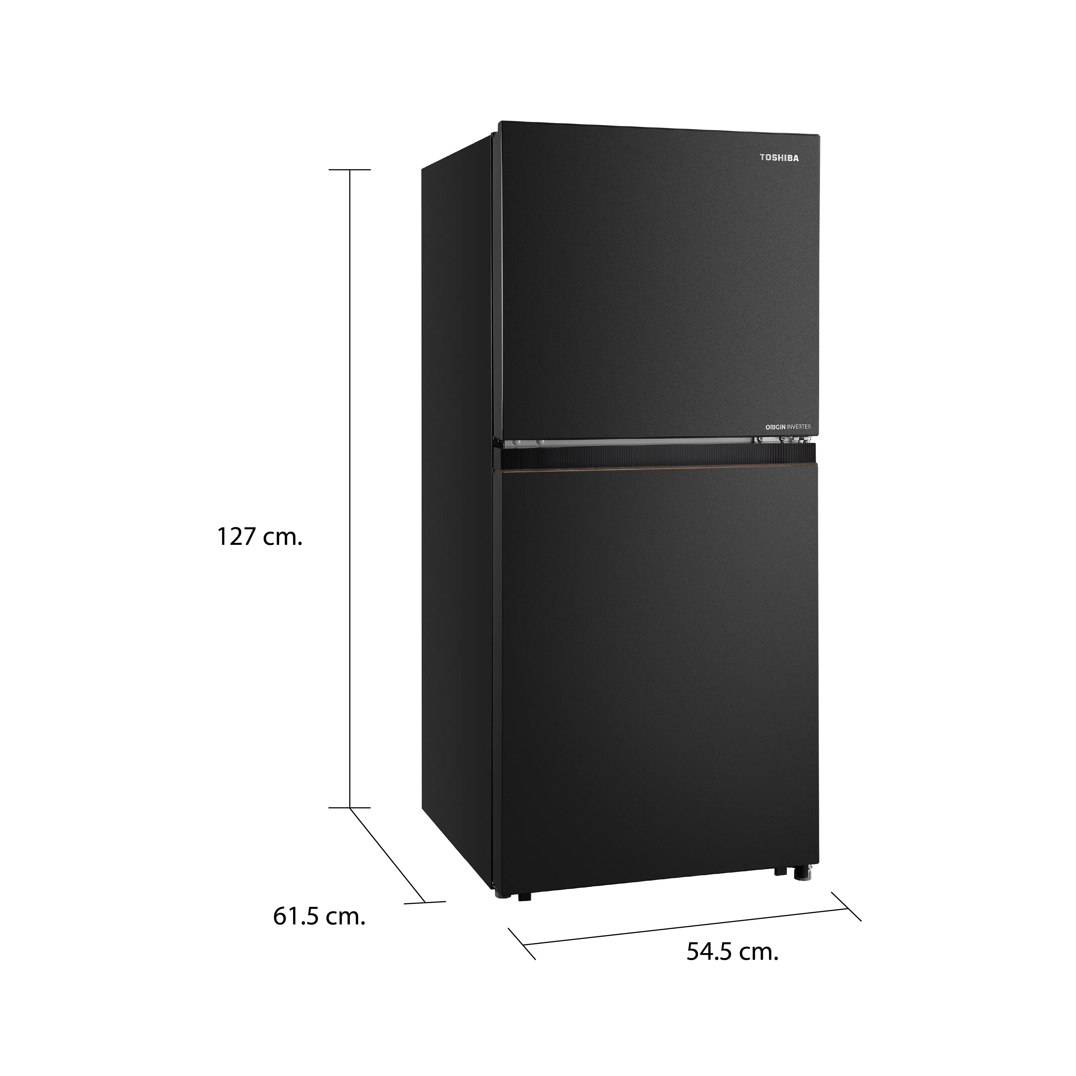 ขนาดและมิติ ตู้เย็น 2 ประตู 6.4 คิว โตชิบา รุ่น GR-RT236WE-PMTH(68)