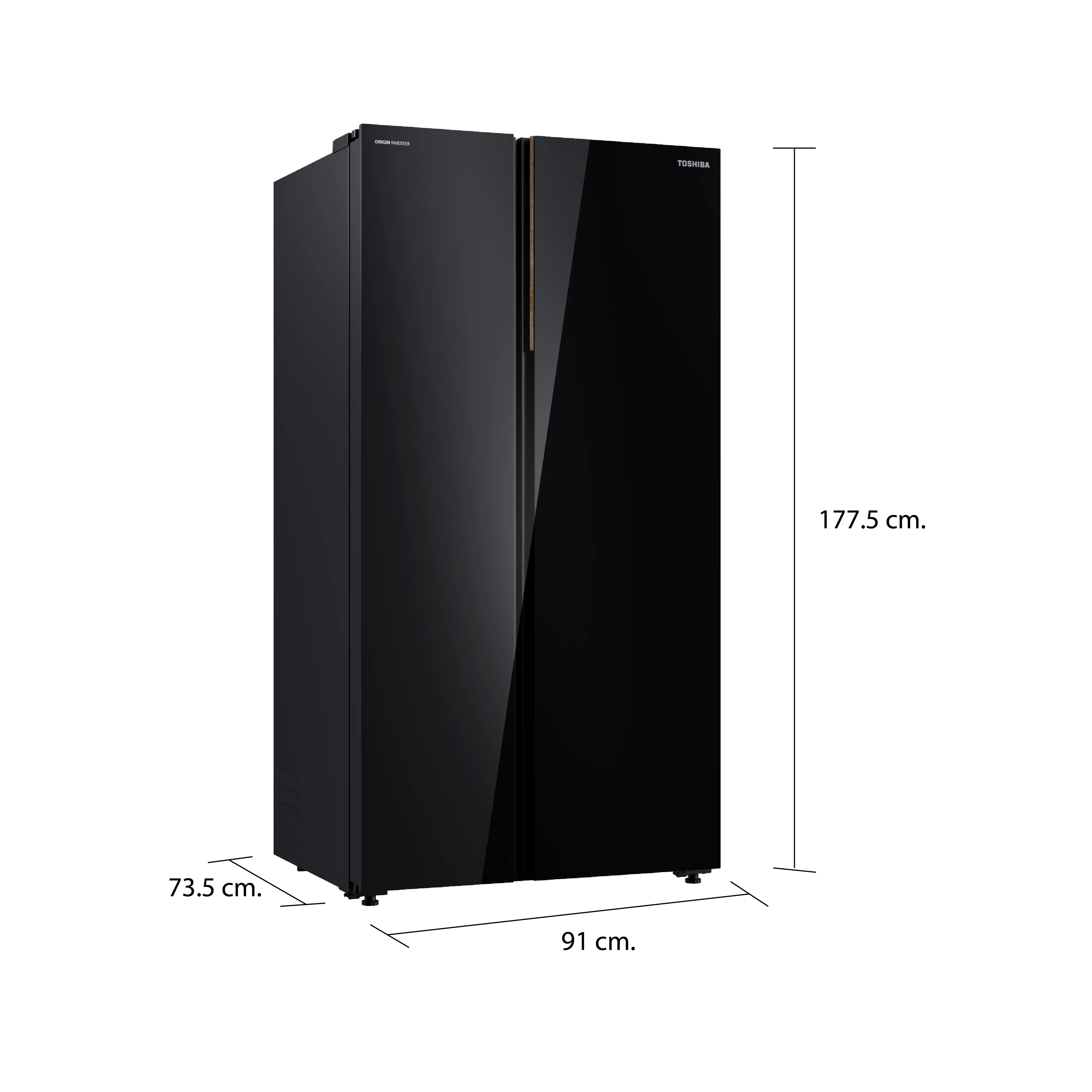ตู้เย็น ไซด์ บาย ไซด์ 25.1 คิว โตชิบา รุ่น GR-RS905WIA-PGTH(22)