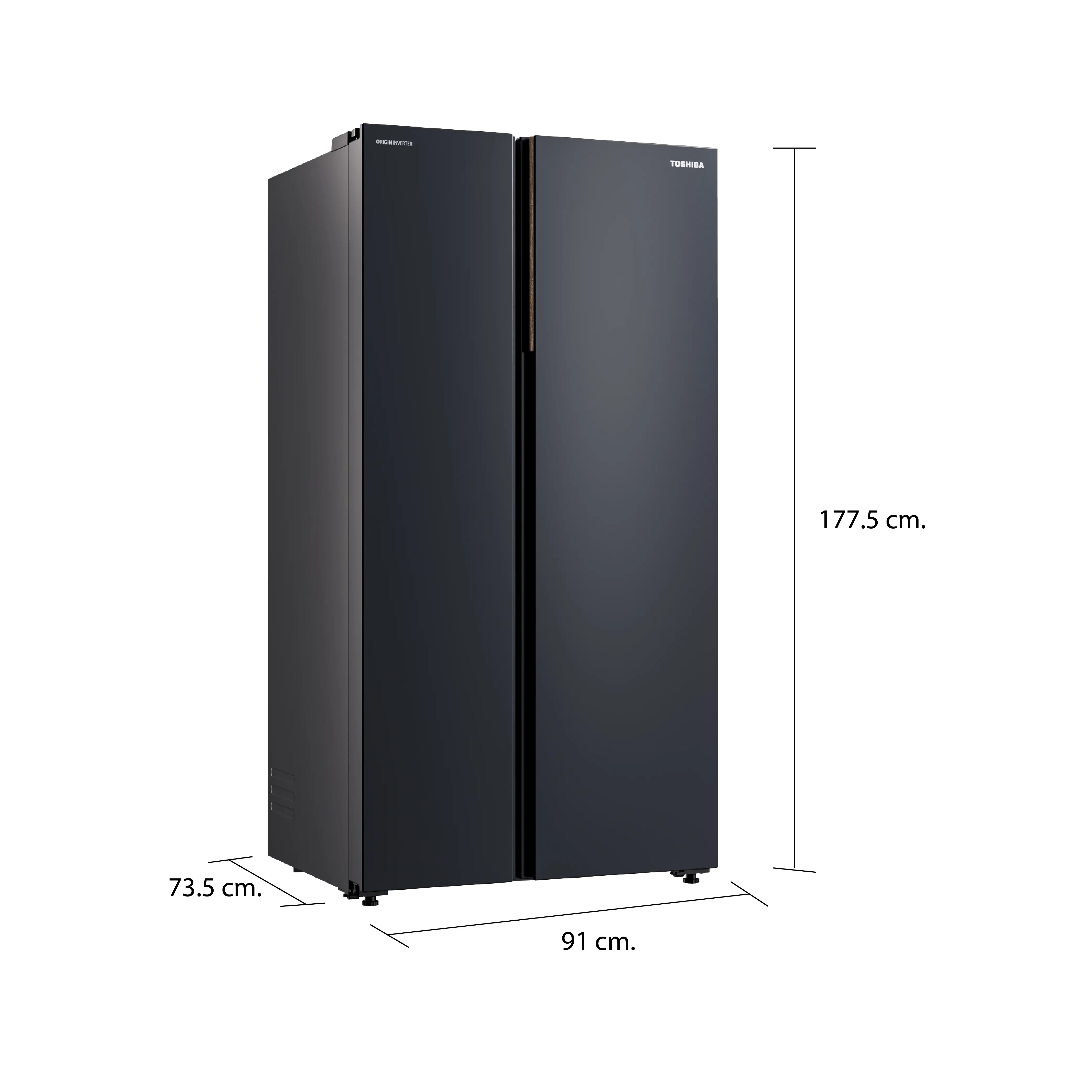 ตู้เย็น ไซด์ บาย ไซด์ 25.1 คิว โตชิบา รุ่น GR-RS910WI-PMTH(06)