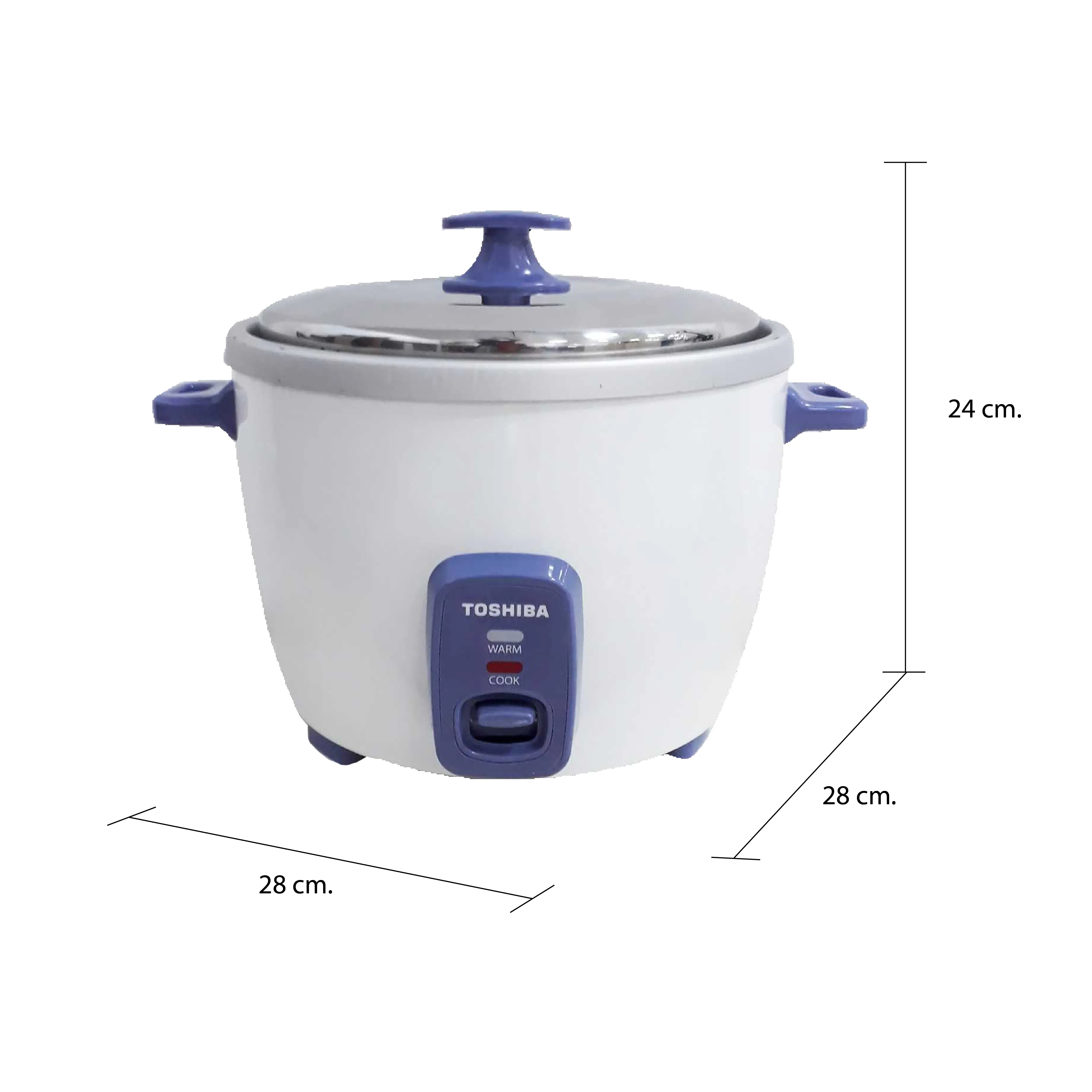 ขนาดและมิติ หม้อหุงข้าว ระบบธรรมดา 1.8 ลิตร โตชิบา รุ่น RC-T18CE