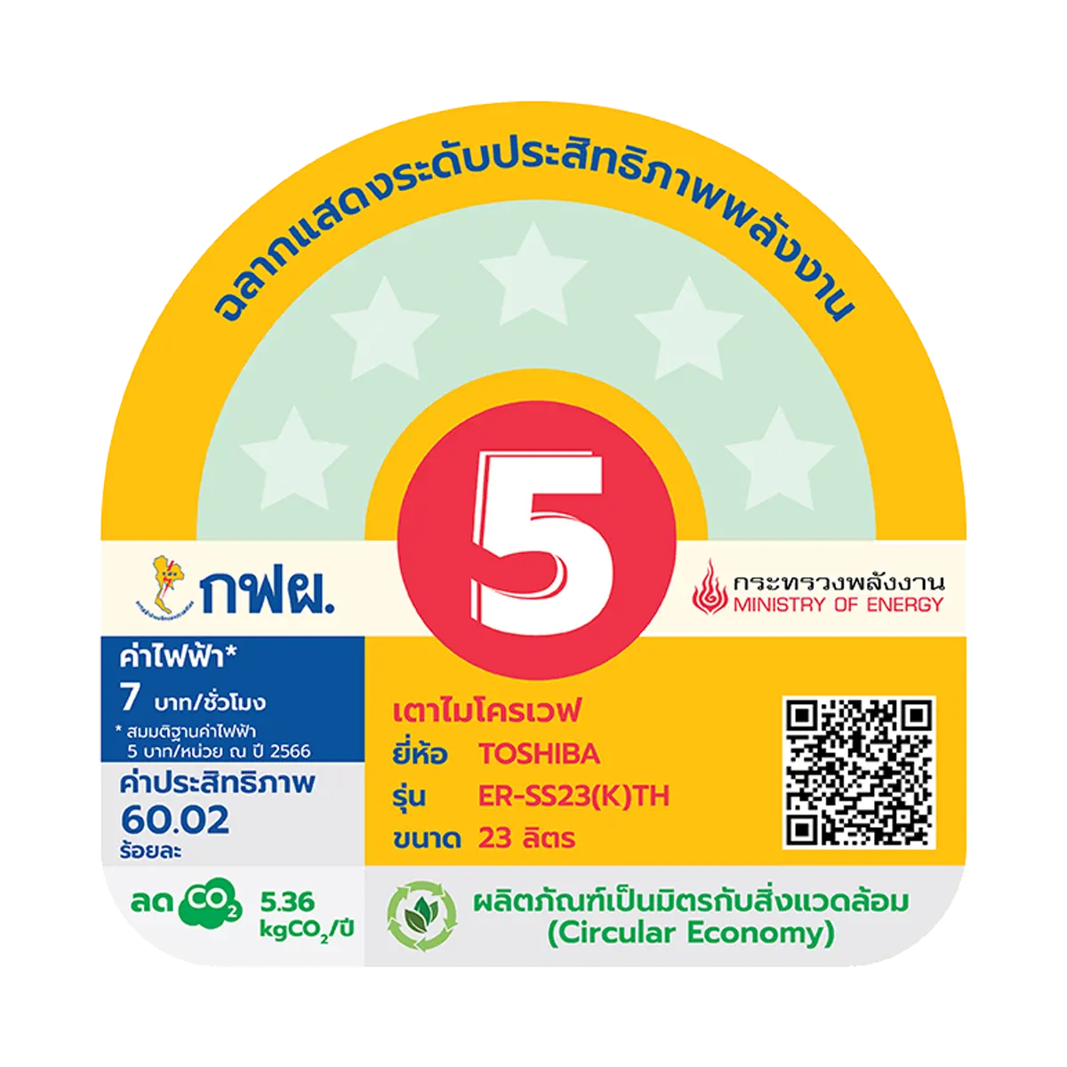 ไมโครเวฟ ระบบดิจิตอล 23 ลิตร โตชิบา รุ่น ER-SS23(K)TH ภาพที่ 5
