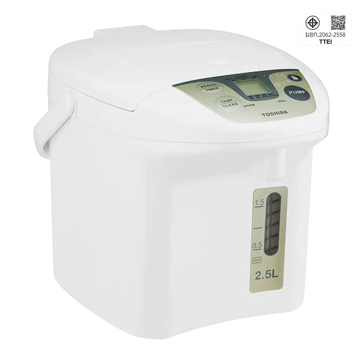 กระติกน้ำร้อน 2.5 ลิตร โตชิบา รุ่น PLK-25FL(WT)A ภาพที่ 2