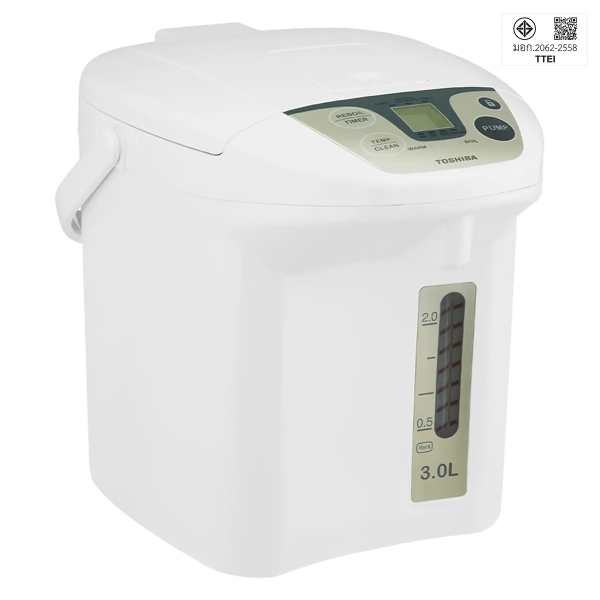 กระติกน้ำร้อน 3.0 ลิตร โตชิบา รุ่น PLK-30FL(WT)A ภาพที่ 2