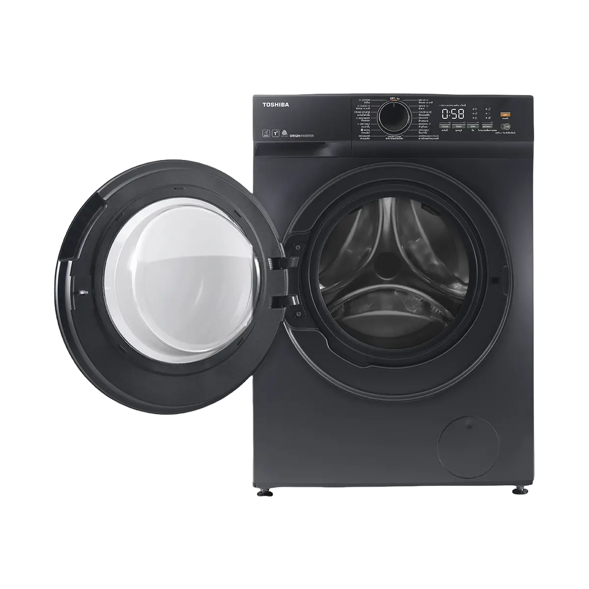 เครื่องซัก-อบผ้าฝาหน้า 13/8 กก. โตชิบา รุ่น TWD-T21BU140UWT(MG) ภาพที่ 6