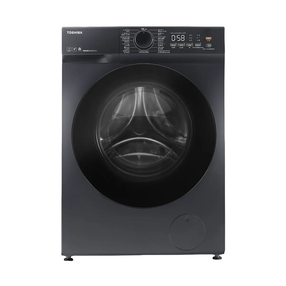 เครื่องซัก-อบผ้าฝาหน้า 13/8 กก. โตชิบา รุ่น TWD-T21BU140UWT(MG) ภาพที่ 3