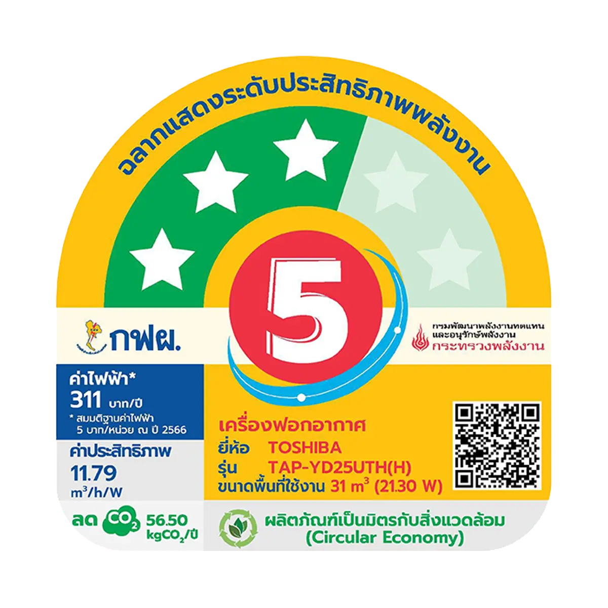 เครื่องฟอกอากาศ โตชิบา รุ่น TAP-YD25UTH(H) ภาพที่ 7
