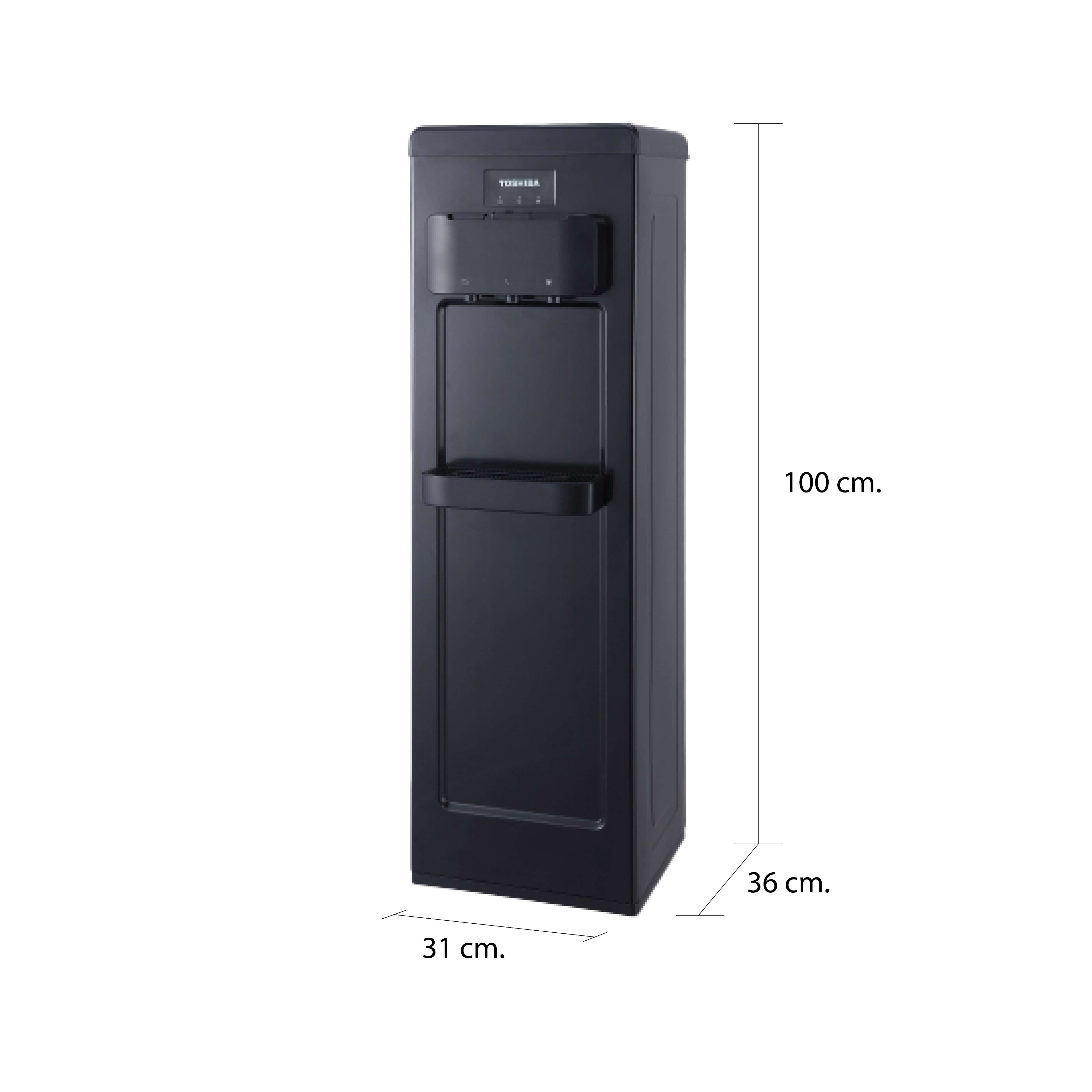 ขนาดและมิติ ตู้กดน้ำ ถังน้ำด้านบน โตชิบา รุ่น RWF-W1917TK(K)