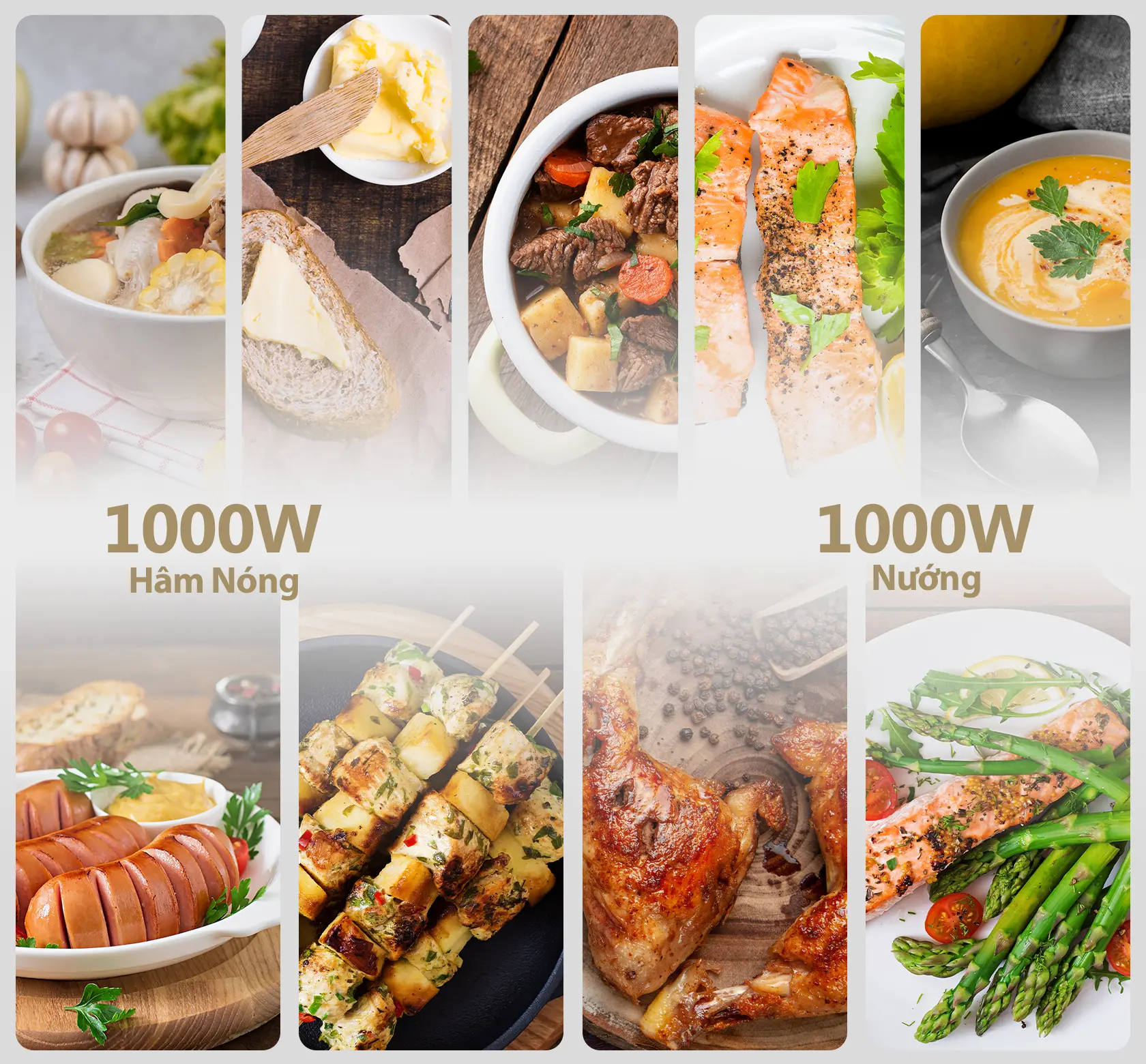 9 Mức Công Suất – Nấu Nướng Linh Hoạt