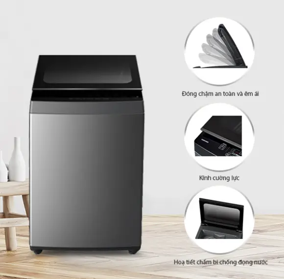 Nắp Kính Cường Lực Bo Tròn, Hỗ Trợ Đóng Chậm, Đảm Bảo An Toàn